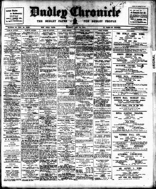 cover page of Dudley Chronicle published on June 13, 1914