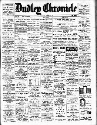 cover page of Dudley Chronicle published on August 2, 1934