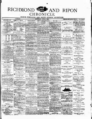 cover page of Richmond & Ripon Chronicle published on April 1, 1893