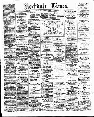 cover page of Rochdale Times published on June 13, 1896