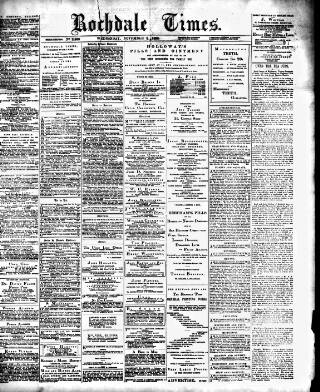 cover page of Rochdale Times published on November 2, 1898