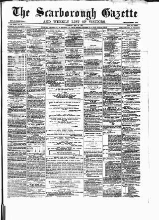 cover page of Scarborough Gazette published on May 22, 1879