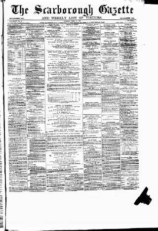 cover page of Scarborough Gazette published on April 1, 1880