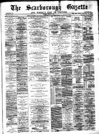 cover page of Scarborough Gazette published on August 2, 1888