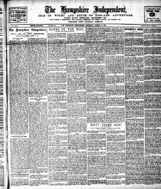 cover page of Hampshire Independent published on August 2, 1913