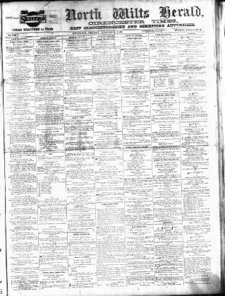 cover page of North Wilts Herald published on August 2, 1918