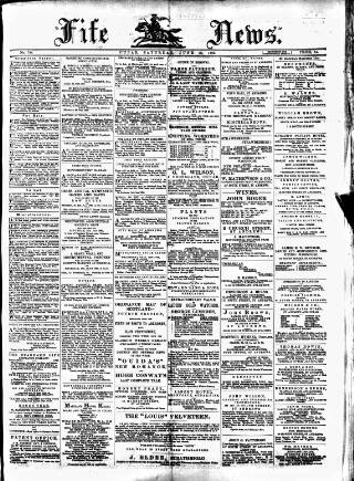 cover page of Fife News published on June 13, 1885