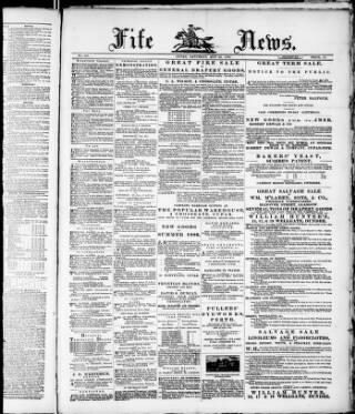 cover page of Fife News published on May 22, 1886
