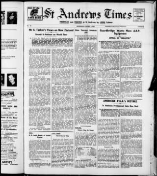 cover page of St. Andrews Times published on August 2, 1939