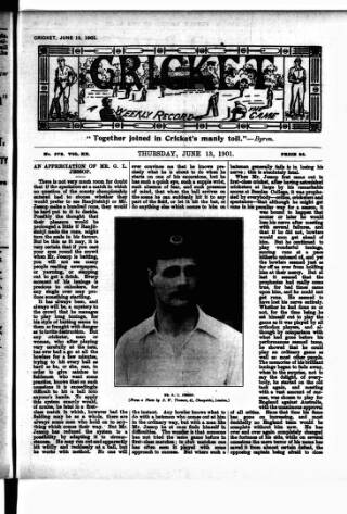 cover page of Cricket published on June 13, 1901