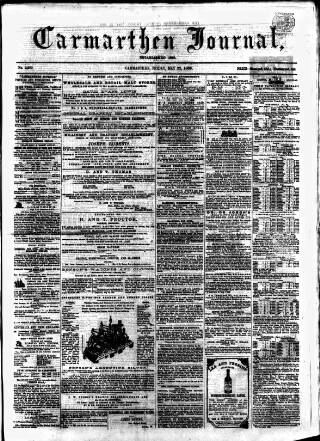 cover page of Carmarthen Journal published on May 22, 1863