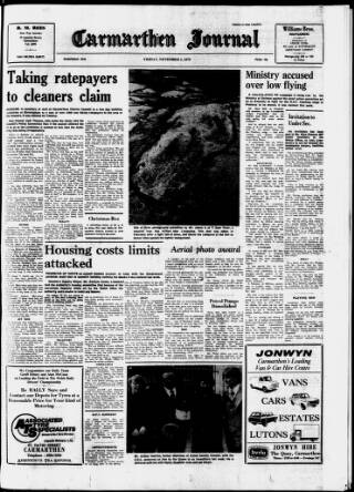 cover page of Carmarthen Journal published on November 2, 1979