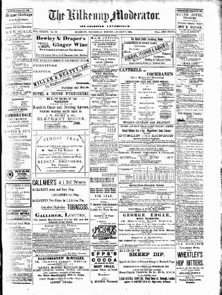 cover page of Kilkenny Moderator published on August 2, 1899