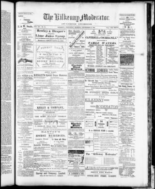 cover page of Kilkenny Moderator published on September 28, 1904