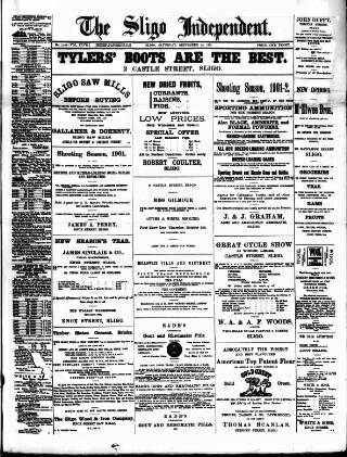 cover page of Sligo Independent published on September 28, 1901