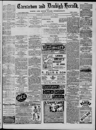 cover page of Caernarvon & Denbigh Herald published on November 2, 1894