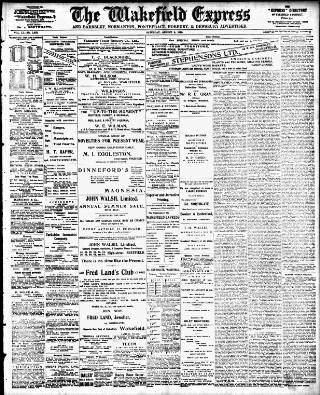 cover page of Wakefield Express published on August 2, 1902