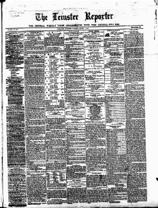 cover page of Leinster Reporter published on August 2, 1871