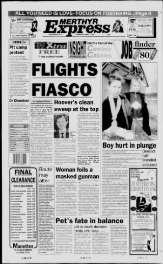 cover page of Merthyr Express published on April 1, 1993