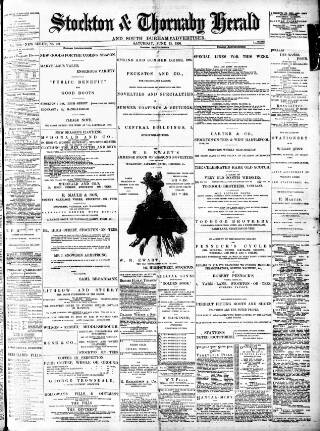 cover page of Stockton Herald, South Durham and Cleveland Advertiser published on June 13, 1896