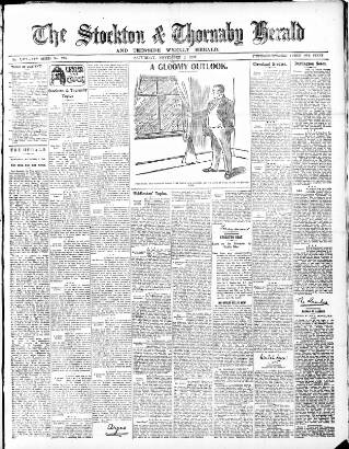 cover page of Stockton Herald, South Durham and Cleveland Advertiser published on November 2, 1907