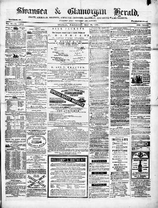 cover page of Swansea and Glamorgan Herald published on May 22, 1867