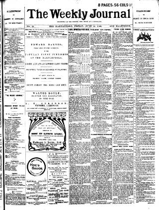 cover page of Weekly Journal (Hartlepool) published on June 13, 1902