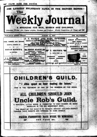 cover page of Weekly Journal (Hartlepool) published on August 2, 1907