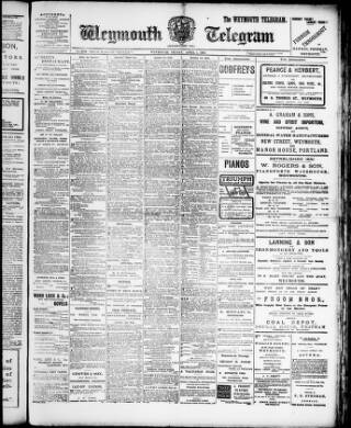 cover page of Weymouth Telegram published on April 1, 1904