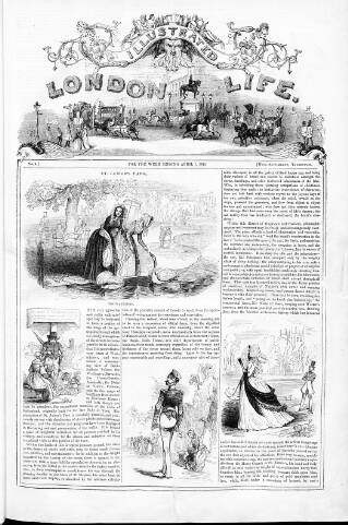 cover page of Illustrated London Life published on April 1, 1843