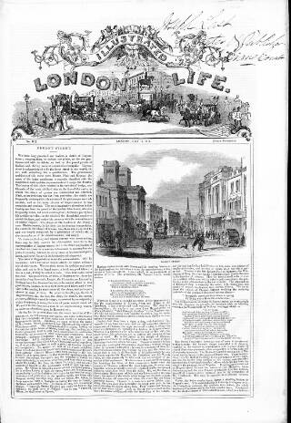 cover page of Illustrated London Life published on May 14, 1843
