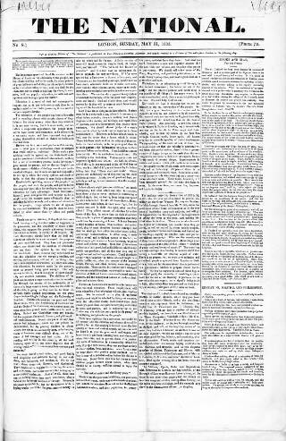 cover page of National published on May 31, 1835