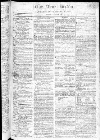 cover page of True Briton published on August 2, 1802