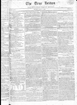 cover page of True Briton published on April 1, 1803