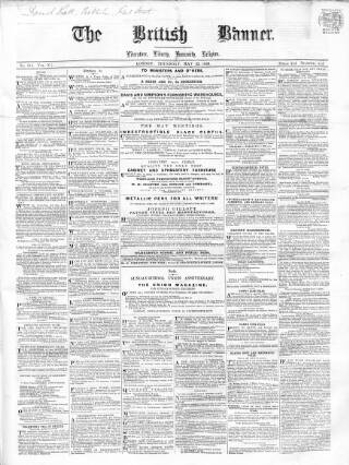 cover page of British Banner 1848 published on May 22, 1856