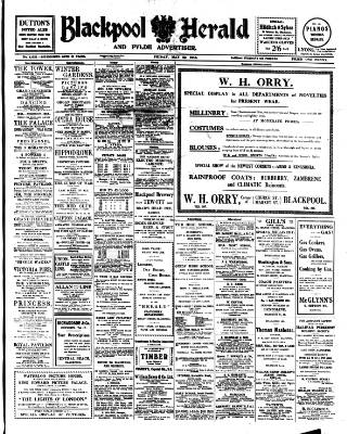 cover page of Blackpool Gazette & Herald published on May 22, 1914
