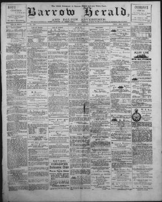 cover page of Barrow Herald and Furness Advertiser published on April 1, 1893