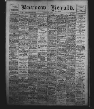 cover page of Barrow Herald and Furness Advertiser published on May 22, 1897