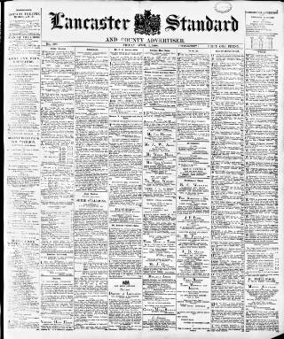 cover page of Lancaster Standard and County Advertiser published on April 1, 1898