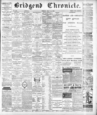 cover page of Bridgend Chronicle published on May 22, 1885