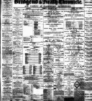 cover page of Bridgend Chronicle published on August 2, 1889