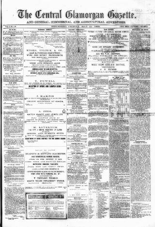 cover page of Central Glamorgan Gazette published on May 22, 1868