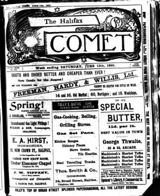 cover page of Halifax Comet published on June 13, 1896