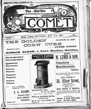 cover page of Halifax Comet published on November 2, 1901