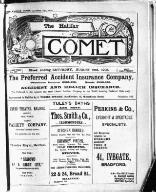 cover page of Halifax Comet published on August 2, 1902