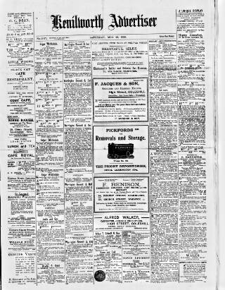cover page of Kenilworth Advertiser published on May 22, 1920