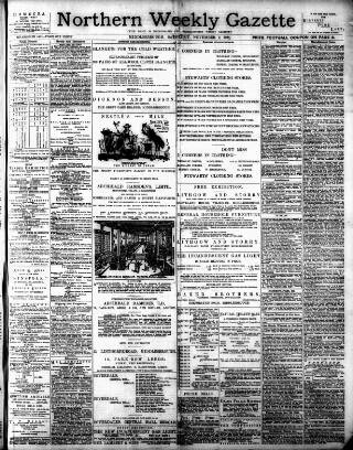 cover page of Northern Weekly Gazette published on November 2, 1895