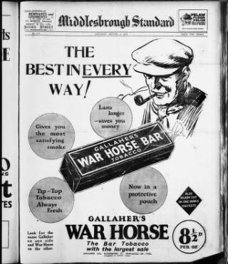 cover page of Middlesbrough Standard published on August 2, 1930