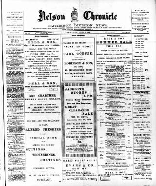 cover page of Nelson Chronicle, Colne Observer and Clitheroe Division News published on August 2, 1901