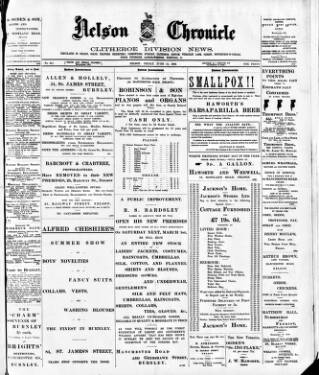 cover page of Nelson Chronicle, Colne Observer and Clitheroe Division News published on June 13, 1902